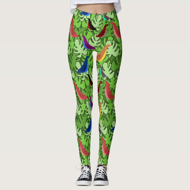 Vögel, Vögel, Vögel Leggings (Vorderseite)