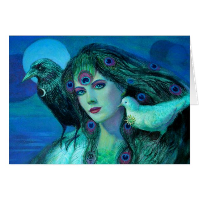 "Vögel von Dualitäts-Pfau-Dame " (Vorderseite (Horizontal))