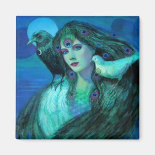 "Vögel von Dualitäts-Pfau-Dame " Magnet