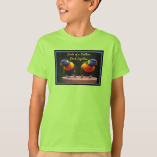 Vögel von gleicher Art sammeln sich Lorikeet T-Shirt