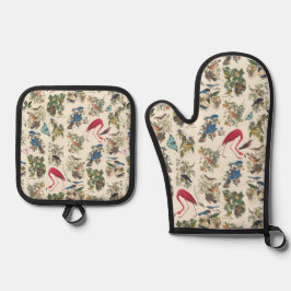 Vögel von John James Audubon Ofenhandschuh & Topflappen-Set