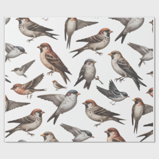 VOGEL WALLPAPER GESCHENKPAPIER