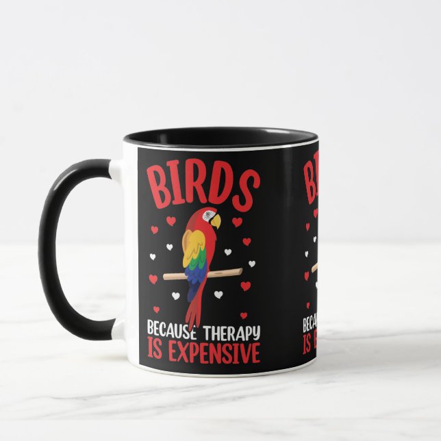 Vögel, weil Therapie ist teurer Sonnenpapagei Tasse (Links)