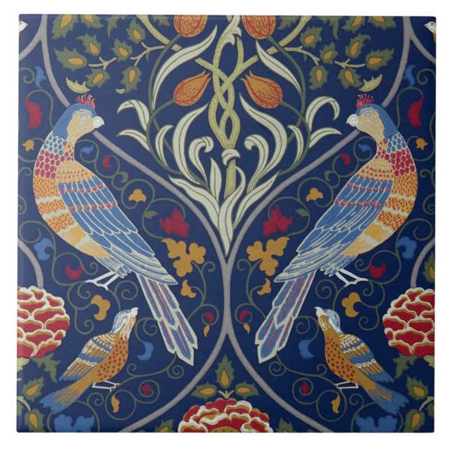 Vögel, William Morris Fliese (Vorderseite)