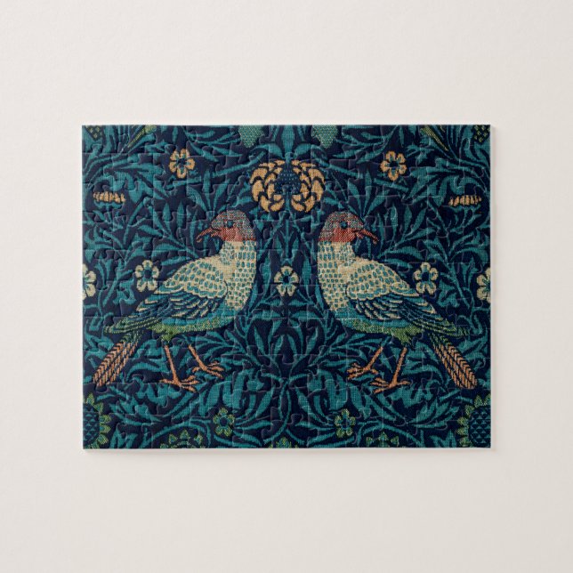 Vögel William Morris. Muster für Tiere (Horizontal)