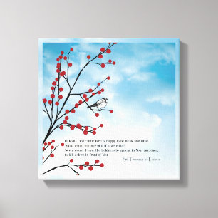 Vogel-Wolken-Niederlassungs-Zitat-Beeren St. Leinwanddruck