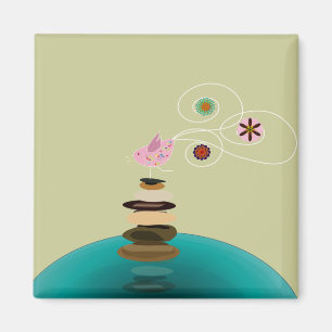 Vogel-Yoga-Pose-Magnet Magnet