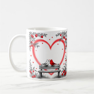 Vögel zum Valentinstag Kaffeetasse