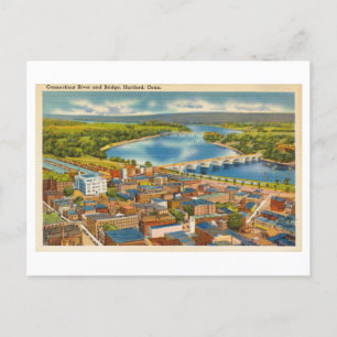 Vogelansicht von Hartford, Connecticut, Vintag Postkarte