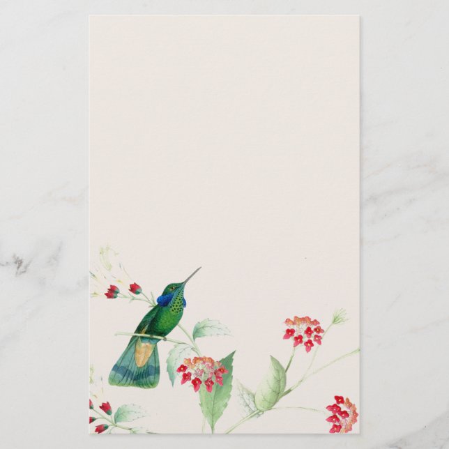 Vogelarten Blume Flora und Fauna Briefpapier (Vorderseite)
