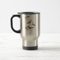 Vogelarten mit Weißwurmblättern, Audubon mit Blume