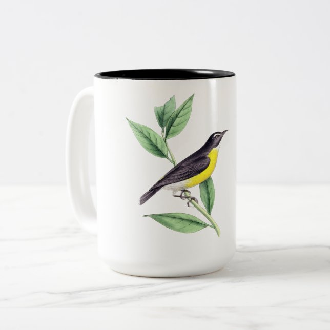 Vogelarten-Tasse Zweifarbige Tasse (Vorderseite Links)