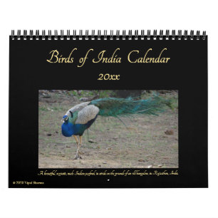 Vogelarten von Indien Naturfotografie 2025-26 Kalender