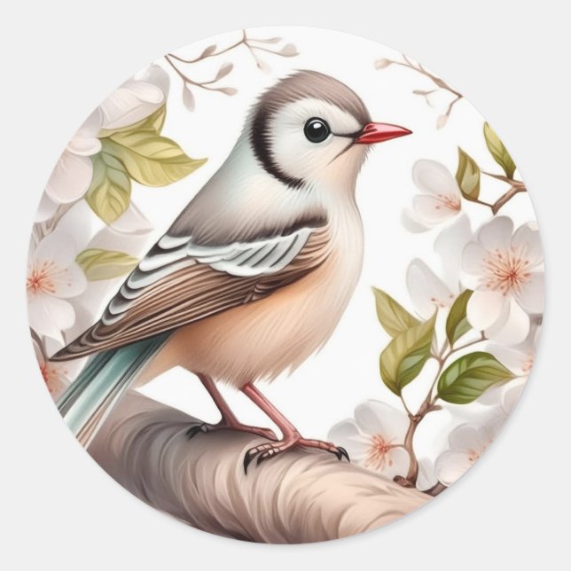Vogelaufkleber Runder Aufkleber (Vorderseite)