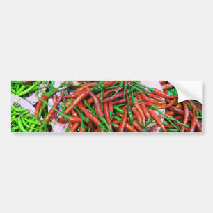 Vogelaugen-Chili-Paprikaschoten Autoaufkleber