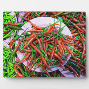 Vogelaugen-Chili-Paprikaschoten Fotoplatte