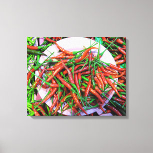 Vogelaugen-Chili-Paprikaschoten Leinwanddruck