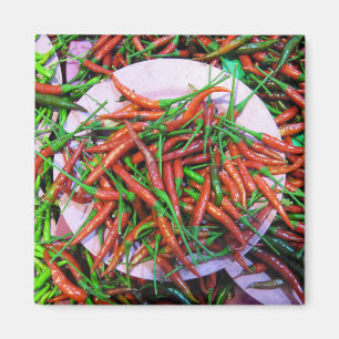 Vogelaugen-Chili-Paprikaschoten Magnet