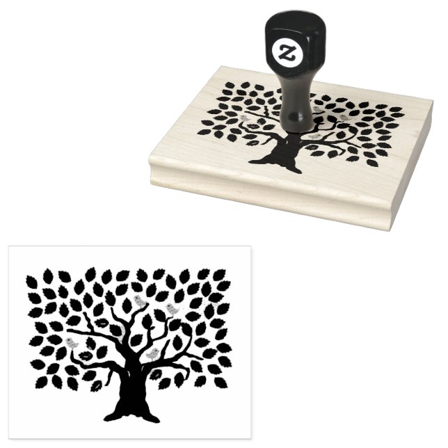 Vogelbäume Natur Botanische Scrapbooking Gummistempel (Stempel)