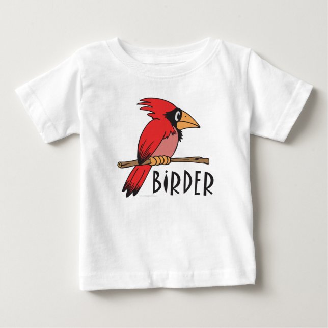Vogelbeobachter Baby T-shirt (Vorderseite)