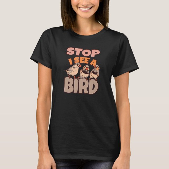 Vogelbeobachter Binokulare Vogelarten T-Shirt (Vorderseite)
