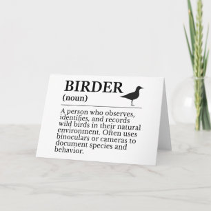 Vogelbeobachter-Definition - Beobachter von Wildvö Dankeskarte