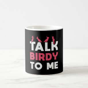 Vogelbeobachter im Retro-Gespräch über Birdy zu mi Kaffeetasse