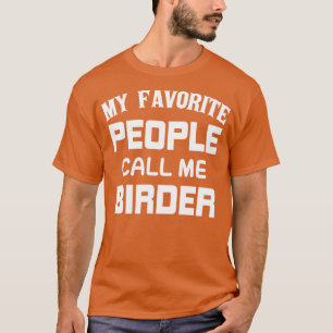 Vogelbeobachter-Ornithologin gibt Geschenk für Vog T-Shirt
