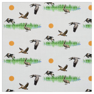Vogelbeobachter-Pelikane Stoff