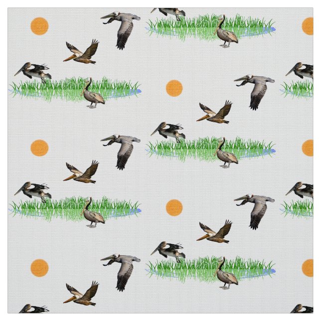 Vogelbeobachter-Pelikane Stoff (Muster)