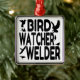 Vogelbeobachter-Schweißer Silbernes Ornament (Baum)
