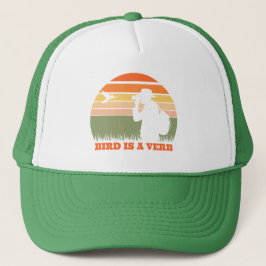 Vogelbeobachter Vogelbeobachtung Bird Retro Sunset Truckerkappe