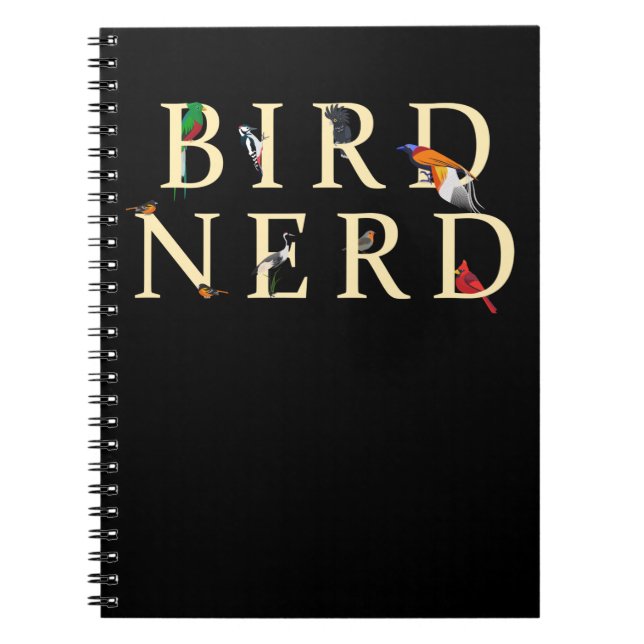 Vogelbeobachtung der Vogelarten von Nerds Vogelbeo Notizblock (Vorderseite)