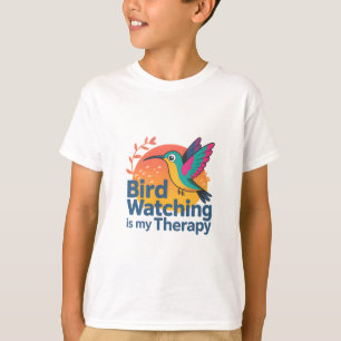 Vogelbeobachtung ist meine Therapie - Hummingbird T-Shirt