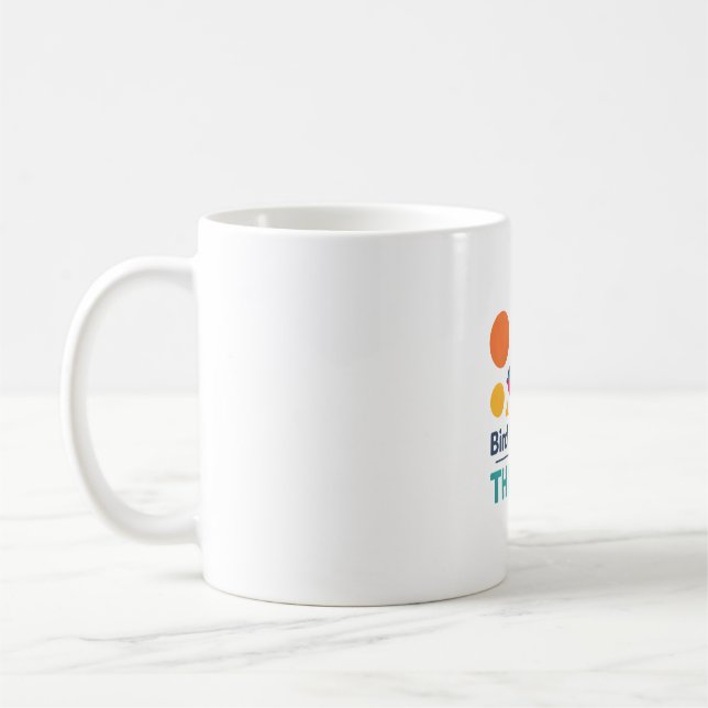 Vogelbeobachtung ist meine Therapie - Schluckgeome Kaffeetasse (Links)