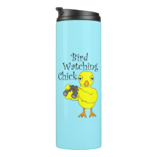 Vogelbeobachtung Kick-Text Thermosbecher