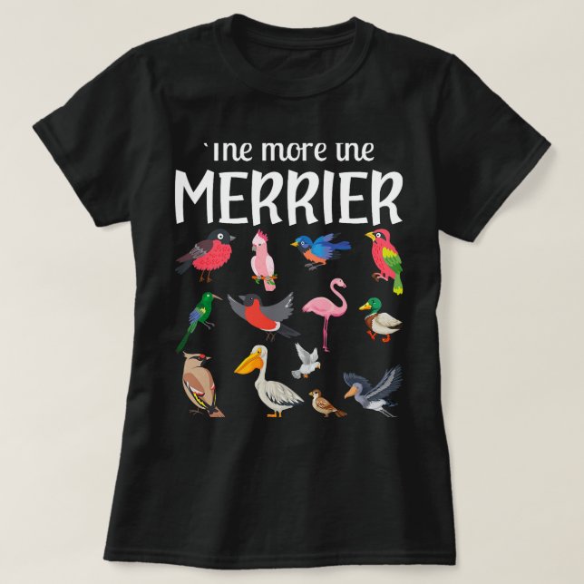 Vogelbeobachtung Lovers Vogelbeobachtung Ornitholo T-Shirt (Design vorne)