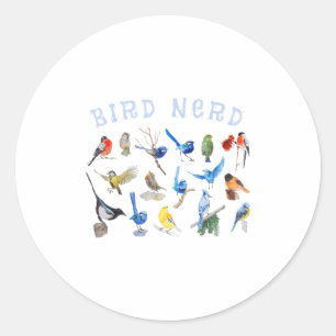 Vogelbeobachtung Nerd Vogelbeobachtung Birds Lover Runder Aufkleber