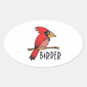 Vogelbeobachtung Ovaler Aufkleber