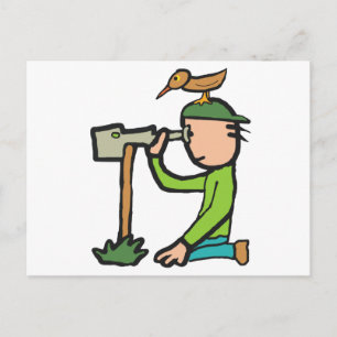 Vogelbeobachtung Postkarte