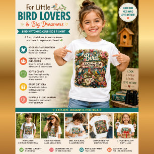 Vogelbeobachtungsclub Kinder T-Shirt   Süßer Vogel