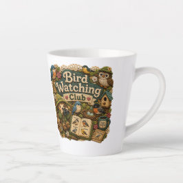 Vogelbeobachtungsclub Latte-Mug | Süße Vogel-Liebh Milchtasse