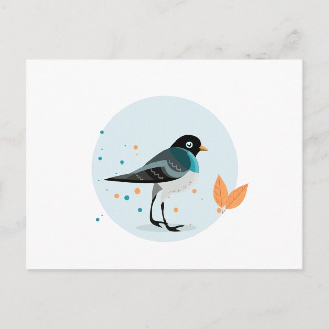 Vogelbild - Farben im Herbst Postkarte (Vorderseite)