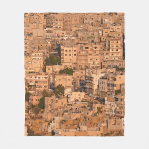 Vogelblick auf die arabische Stadt. Amman. Jordani Fleecedecke