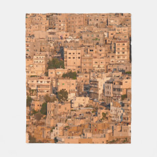 Vogelblick auf die arabische Stadt. Amman. Jordani Fleecedecke