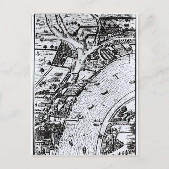 Vogelblick auf die Themse Postkarte (Vorderseite)