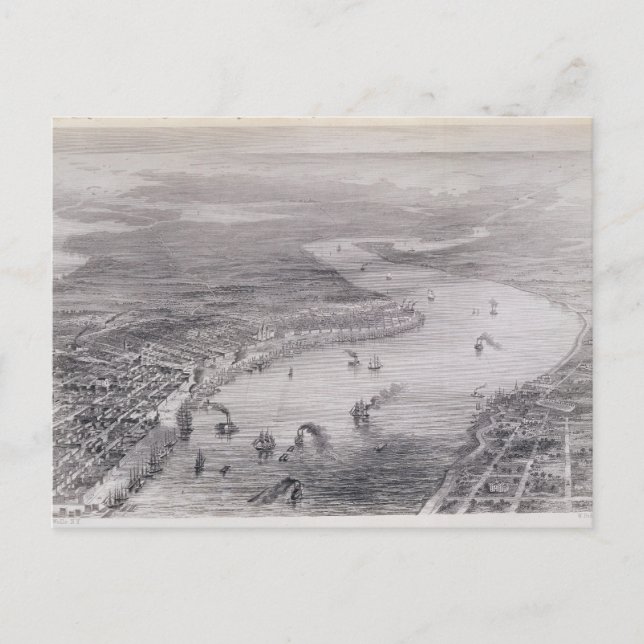 Vogelblick auf New Orleans Postkarte (Vorderseite)
