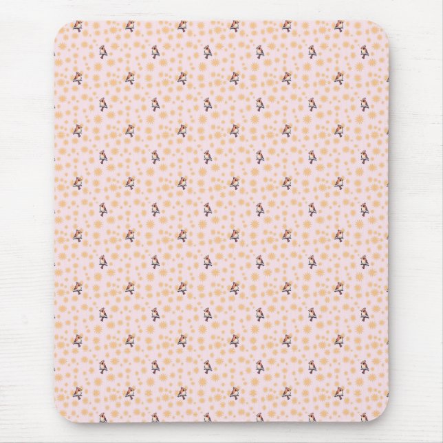 Vogelblumenmuster Mousepad (Vorne)