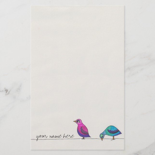 Vogelbriefpapier Briefpapier (Vorderseite)