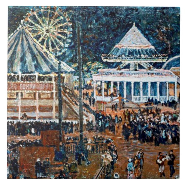 Vogeler - Gorky-Park in Moskau Fliese (Vorderseite)